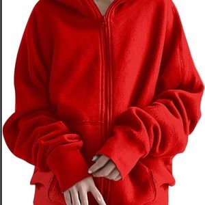 Red Hooded Sweatshirt